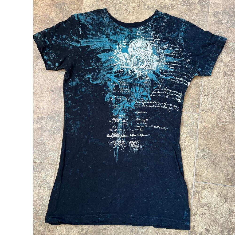 Sinful Affliction x Ed Hardy x Southpole Affliction T-Shirt, Women's Medium